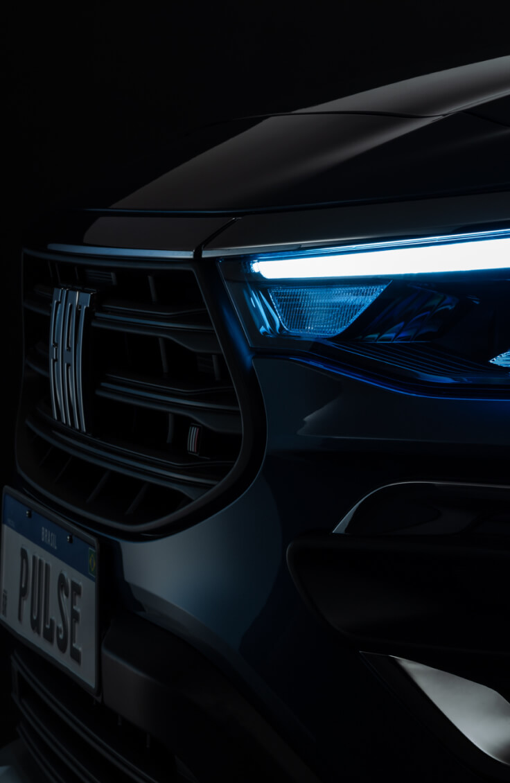 Faros full led de una camioneta Fiat Pulse