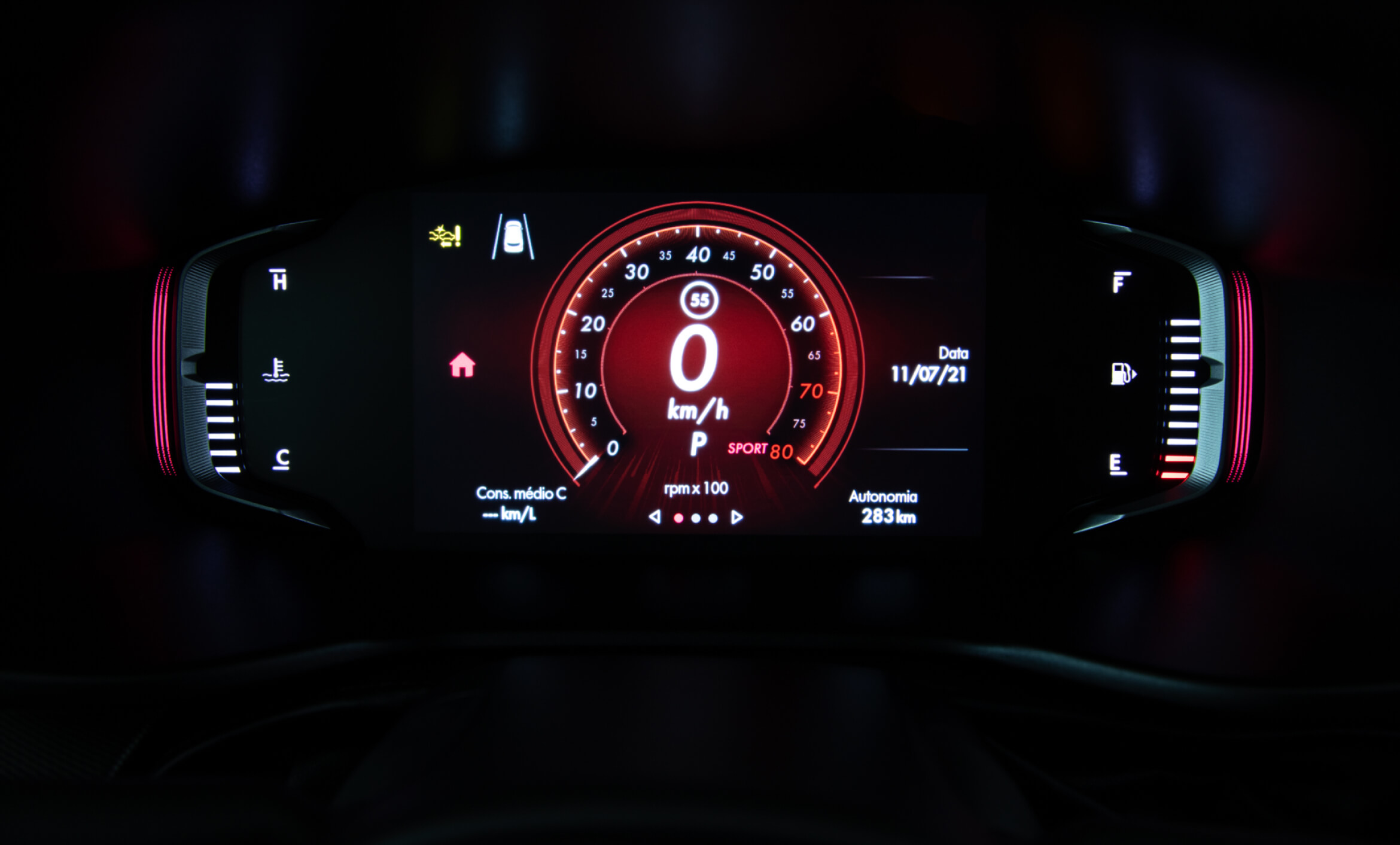 Computadora a bordo con pantalla de 7 pulgadas de una camioneta Fiat Pulse